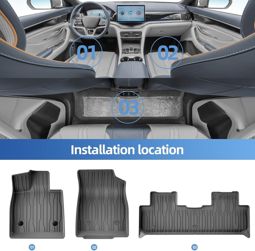 Left Drive Fit for BYD Song Plus EV 2021-2026 Car Floor Mats Trunk Pad Backrest Liner Accessory