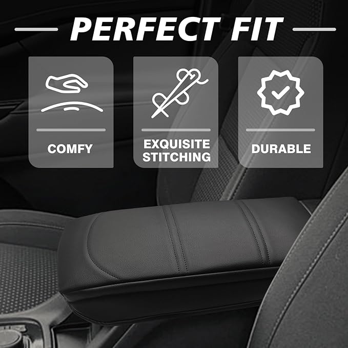 Muslogy Center Console Cover 1-Inch Extra Thick Armrest Pad Compatible - Image 5