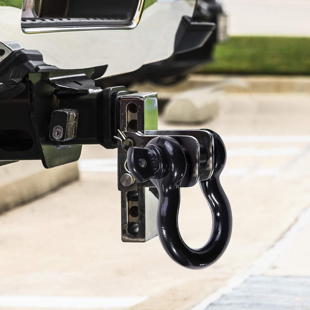 Ohuhu D Ring Shackles 3/4" 2 Pack, D Shackle Rugged 20 Ton (44,000 lbs) Maximum Break Strength, 4.75 Ton (9,500 Lbs) Capacity