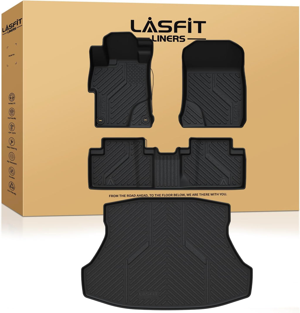 LASFIT Floor Mats & Trunk Mat for Honda Civic & Civic Si 2012 2013 2014 2015