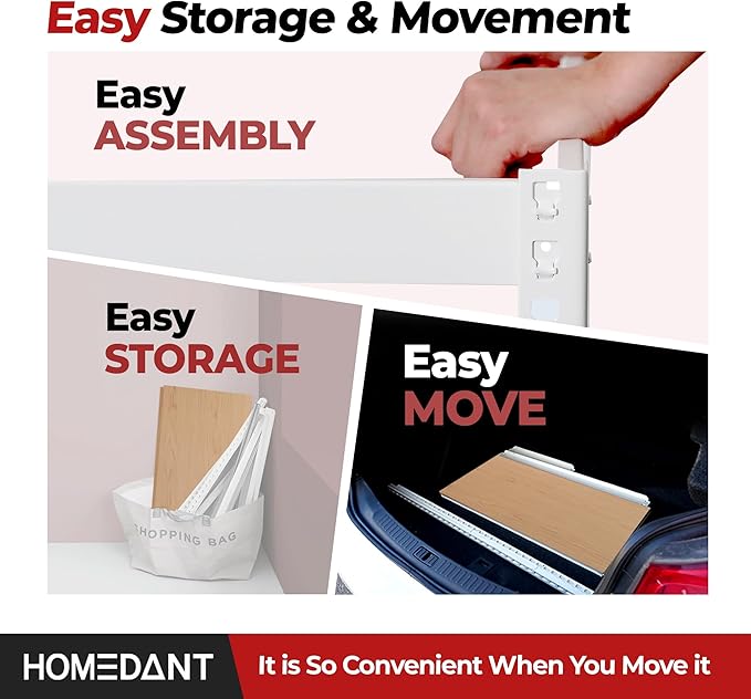 HOMEDANT White 5 Tier Laminated Boltless Heavy Duty Garage Storage Adjustable - Image 7