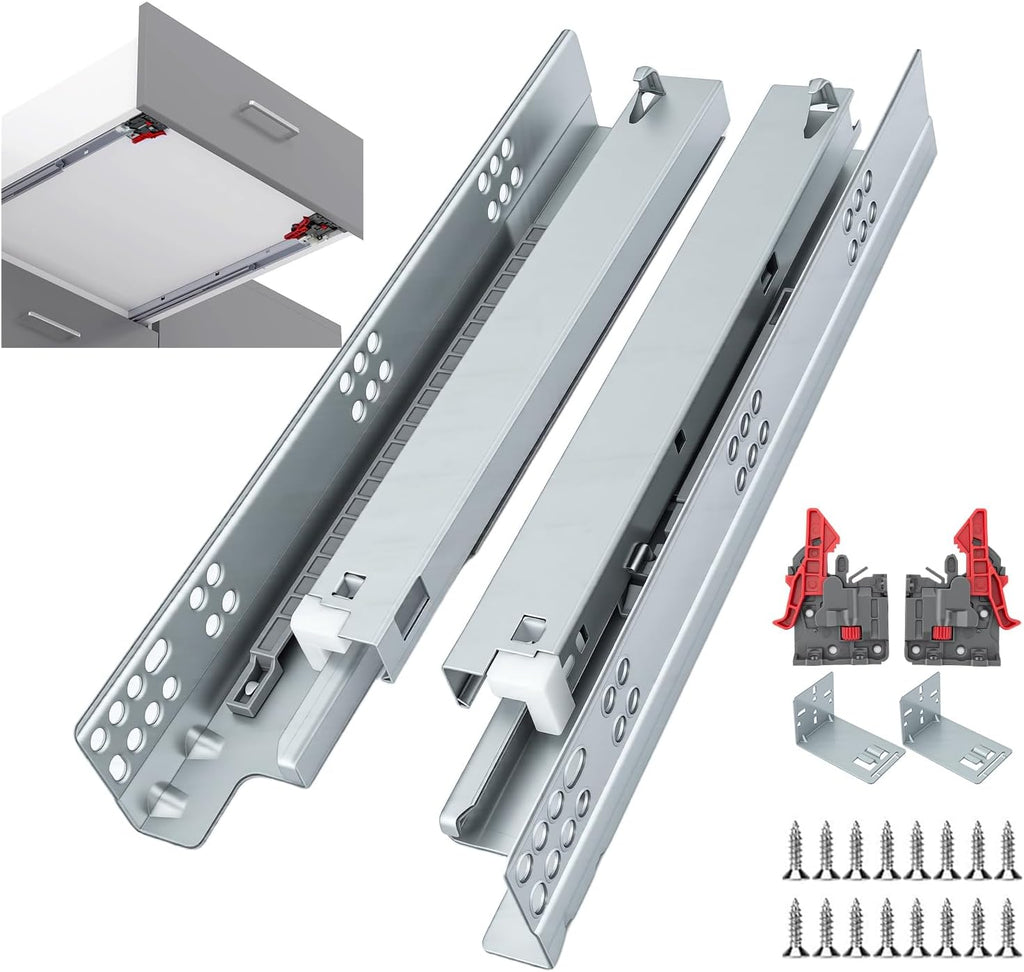 homdiy 21 inch undermount soft close drawer slides, main product view
