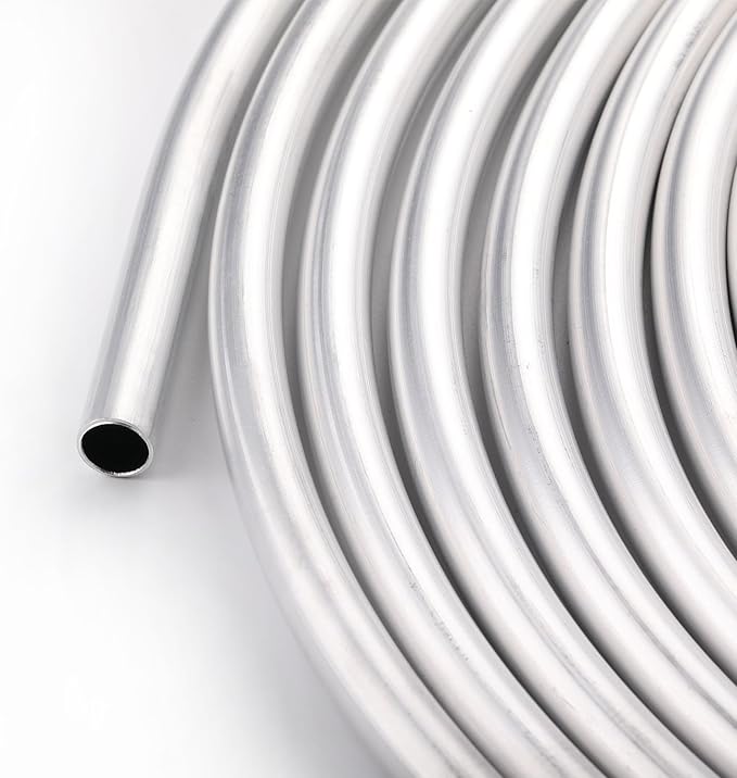 1/2" OD Aluminum Hard Fuel Line Hardline Tube Tubing Coil 25 Feet Roll - Image 3