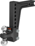 curt 45936 deep-drop adjustable trailer hitch ball mount, main product view