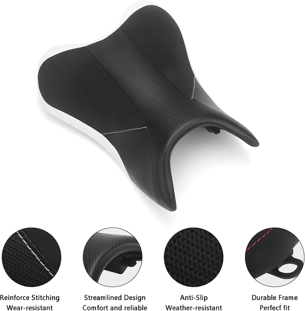 Upgraded Motorcycle Driver Tall Seat Pad for CFMOTO, Soft Leather, Black | Comfort Tall Seat 825mm Hightened Seat Cushion Replacement for CF MOTO 450SS 450SR 45NK 2022-2025