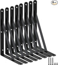 8 Pack L11 x H 8" Black Heavy Duty Shelf Brackets by MHMYDZ