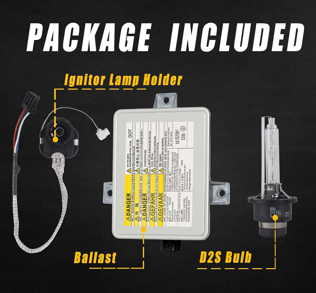 Boine Xenon HID Headlight Ballast with Igniter, D2S Bulb Assembly Module Compatible with 2002-2005 Acura TL / TSX/ TL Type-S, 04-06 Mazda 3, 04-09 Honda S2000 Replaces W3T10471 X6T02971