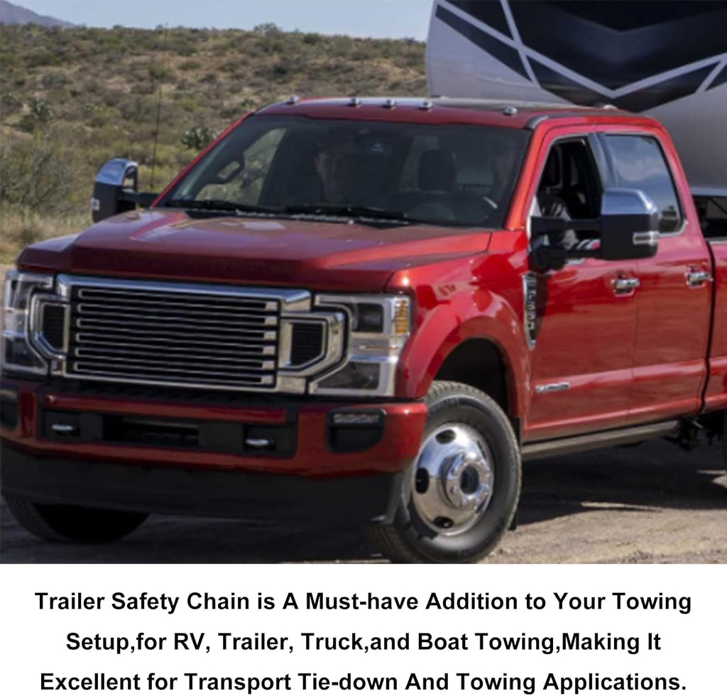 RULLINE Trailer Ultimate Connection Safety Chains Kit - 5th Wheel Ultimate Connection Safety Chains Plate Towing Accessories with 1/2in Shackles