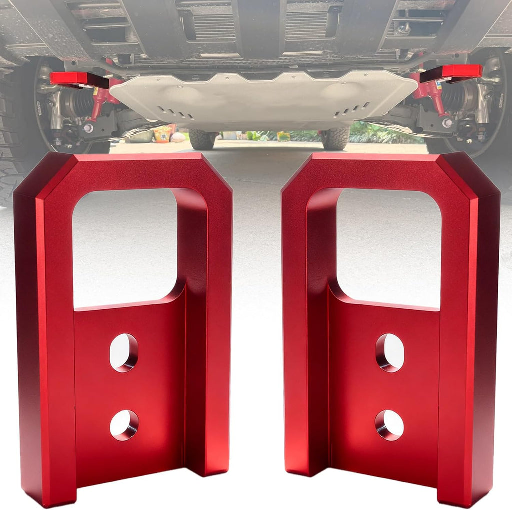 T6061 Aluminum Front Tow Hooks for 2024–2026 Tacoma/2025–2026 4Runner/2024-2025 Land Cruiser 250, Direct Bolt-On Replacement for PT974-35250 Red 2Pack