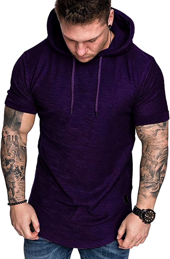 Lexiart Mens Fashion Athletic Hoodies Sport Sweatshirt Solid Color Fleece - Image 3