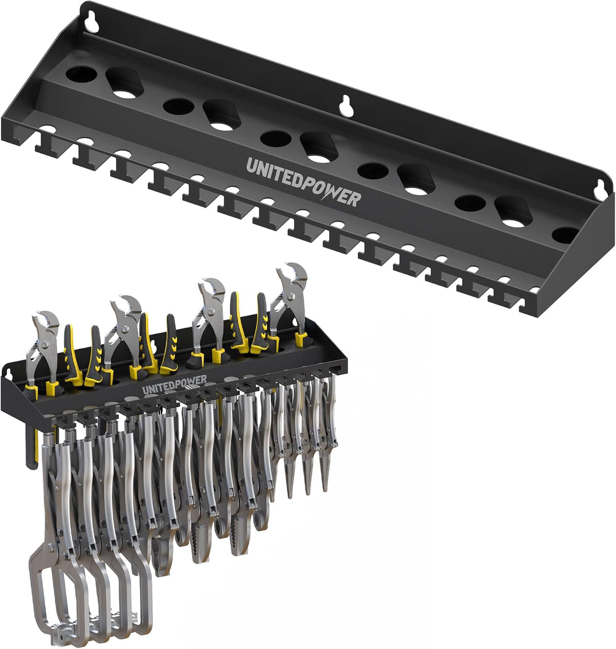 UNITEDPOWER Vise Grip Holder, Wall Mount Pliers Storage Rack Organizer