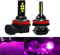 SOCAL-LED LIGHTING 2x LED Fog Light Bulb for Powersports Advanced 3030 SMD Bright Colorful Daytime Running DRL Lamp - H11 (H9, H8), Pink Purple