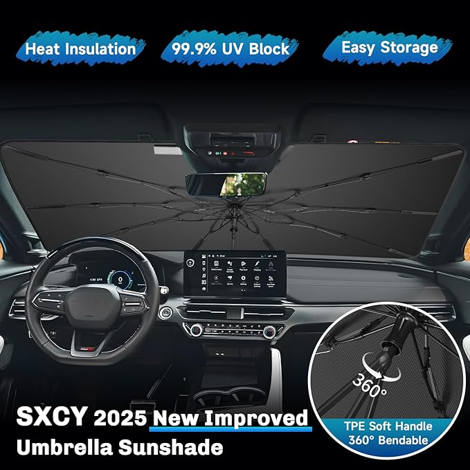SXCY for 2024 2025 Acura ZDX Windshield Umbrella Sunshade for 2025 Acura ZDX - Image 2