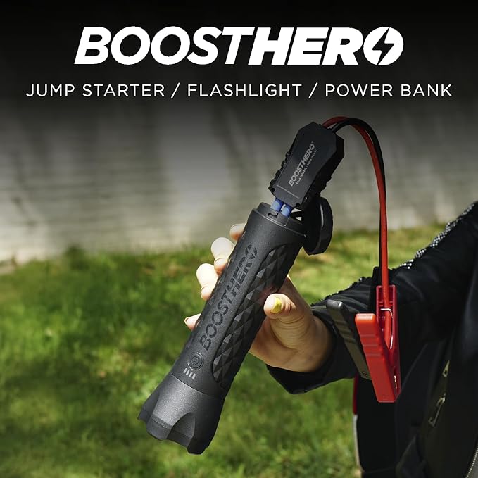 BoostHero Portable Car Battery Jump Starter, 000mAh Power Bank, LED Flashlight