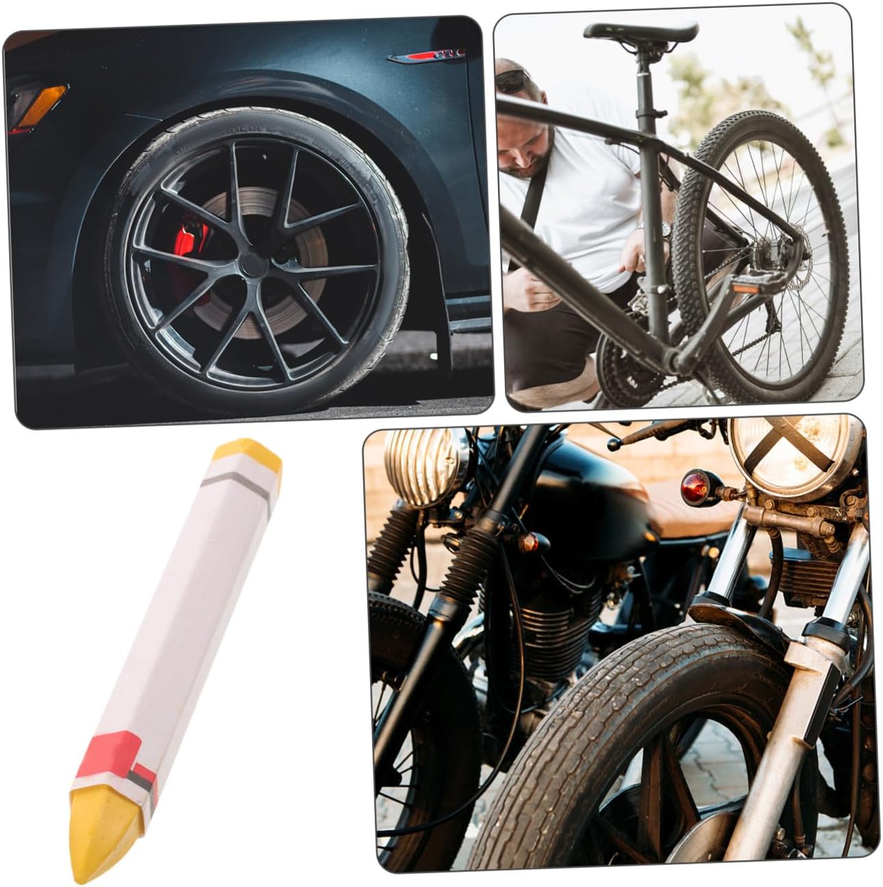 SEWACC 2 Pcs Wax Marker Pens for Car Tires, Tire Marking Pens for Vehicle Maintenance And Repair, Sturdy Tool for Motorcycles And Bikes