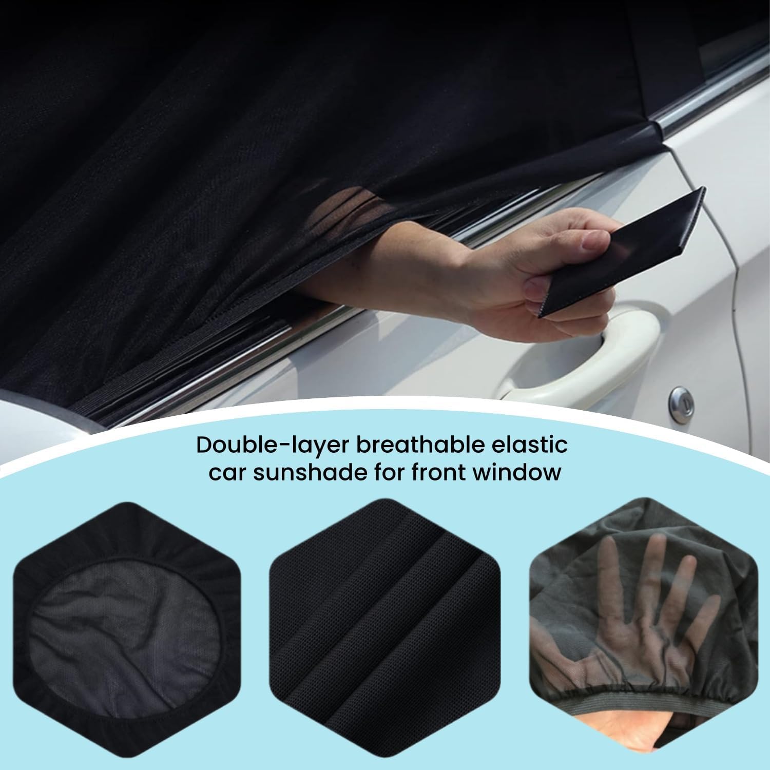 4 Pack Custom Fit Car Window Bug Net for Kia Sportage 2023 2024 2025, Anti-Mosquito Breathable Automotive Camping Sunshade Privacy Screen,B SUV Models