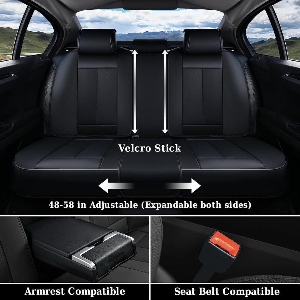 coverado car seat covers full set, premium nappa, side view