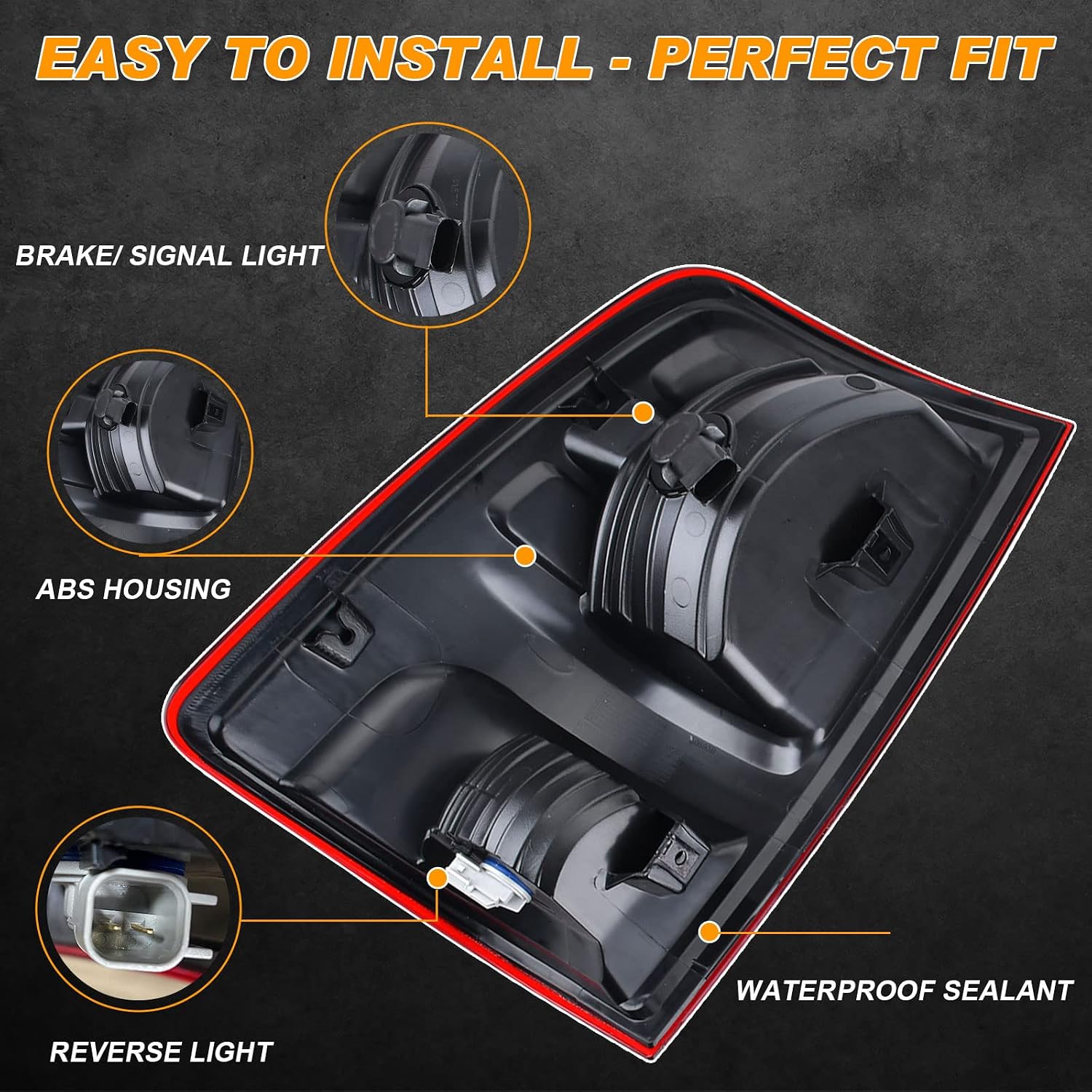 Tail Light Halogen Type Compatible With 2009-2018 Dodge Ram 1500 2500 3500 | NON-LED Model,with Bulbs,Driver and Passenger Side,Taillight Rear Lamp Assembly,55277415AD,55277414AE