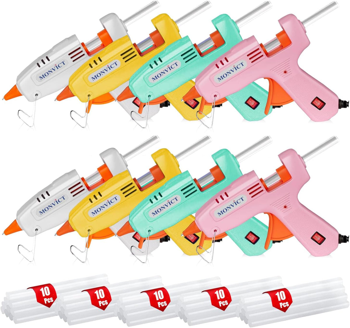 monvict 8 pack 30w hot glue gun set, main product view