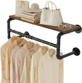 yawinhe industrial pipe clothing rack with shelves,closet rod,rustic, main product view