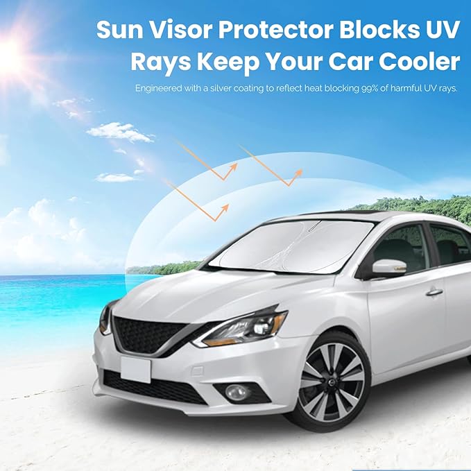 INSAUTO for Altima 2024 Windshield Sun Shade Sunshade for Nissan Altima Sedan - Image 4