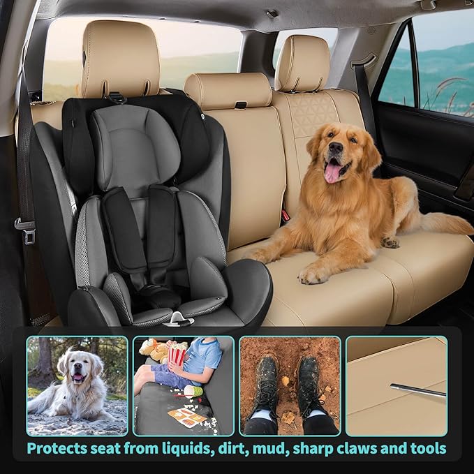 Seat Covers for Toyota 4Runner 2011-2024, Faux Leather Car Seat Cover Full Set - Image 5