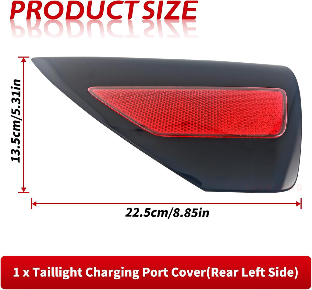 For Tesla Charger Cover,Taillight Charging Port Cover For Tesla Model 3 Y 2017-2024(Rear Left Side)