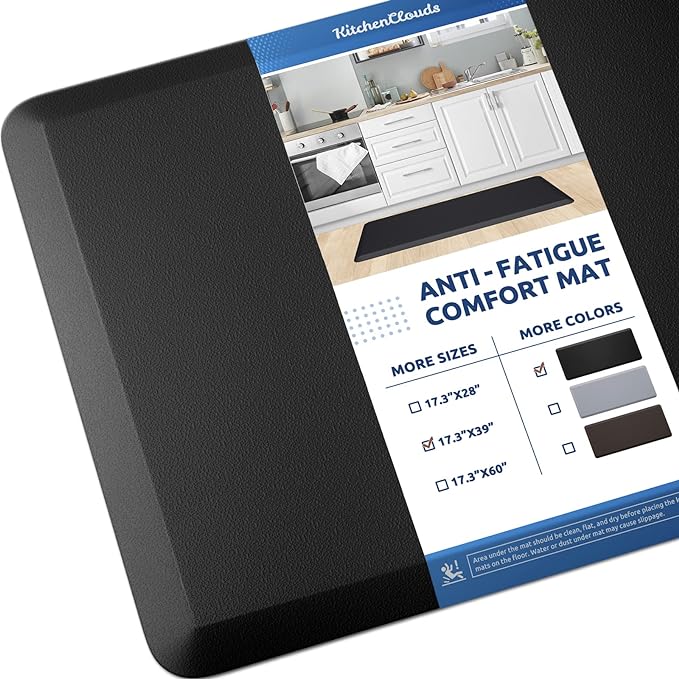 KitchenClouds Cushioned Anti Fatigue Kitchen Rug, Waterproof Non Slip, Standing by KitchenClouds
