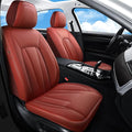 Red Car Seat Covers, Leather Car Seat Covers 2 Front Seats, Waterproof by CarLuxor