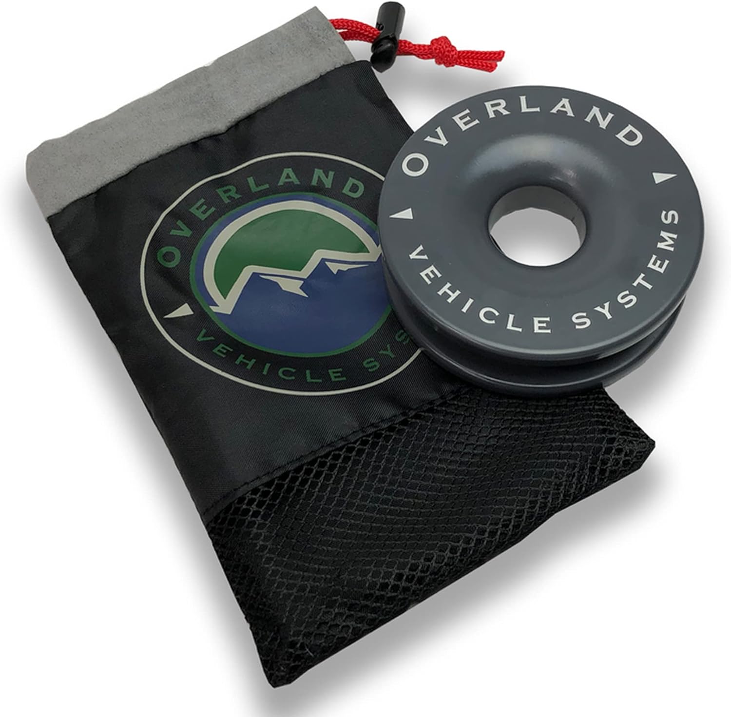 Overland Vehicle Systems Recovery Ring 4.00" 41,000 lb. Gray with Storage Bag