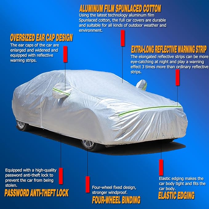 TUCAREST 6 Layers Full Car Cover - Image 6