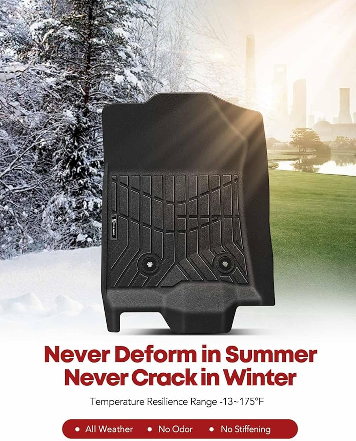 YHTAUTO Floor Mats Fit 2010-2014 Ford F-150, TPE All Weather Floor Liner - Image 8