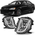 Winjet WJ30-0480-09 2010-2014 Volkswagen GTI Mk6 2012-2017 Jetta Sedan Fog Lights Replacement OE Fitment Pair Clear