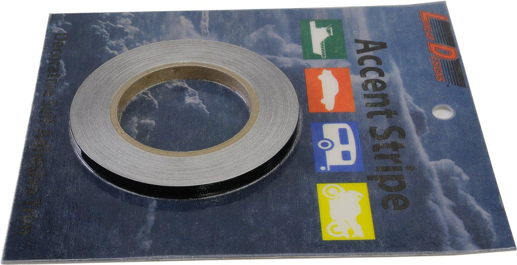 Solid Stripe for Auto Truck Boat - 3mil Vinyl - 1/4" x 50' - Black