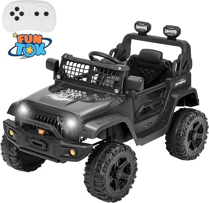 12V Ride On Truck for Kids, Electric Cars for Toddlers w/Remote Control by FUNTOK