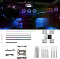 Car Interior Ambient Lights, 18 in 1 128 Colorful LED Acrylic Fiber Optic Strip by HMYC