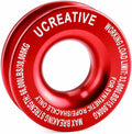 Ucreative Winch Snatch Recovery Ring 66,000 lbs for Soft Shackle and Synthetic Rope for ATV UTV SUV Truck Off-Road Vehicle Recovery Red