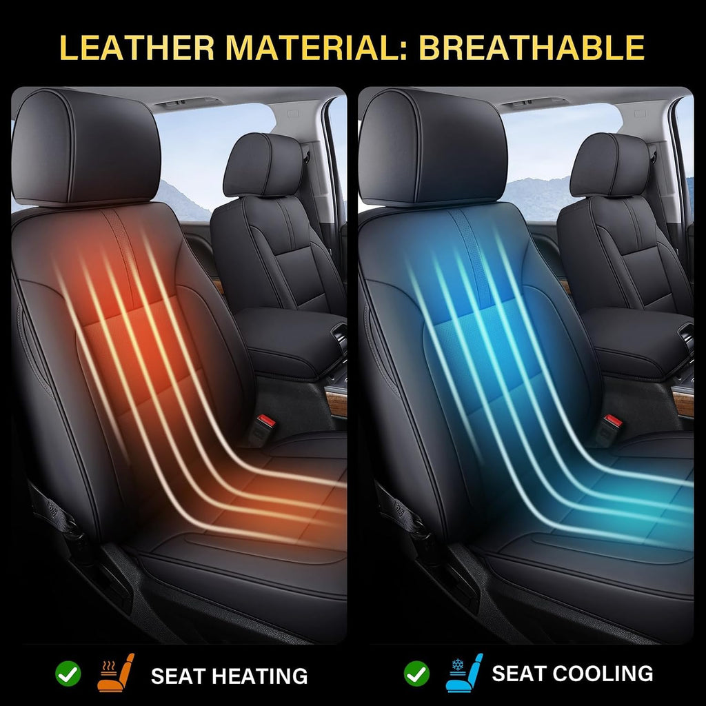 coverado chevy silverado seat covers, faux leather seat showing dimensions