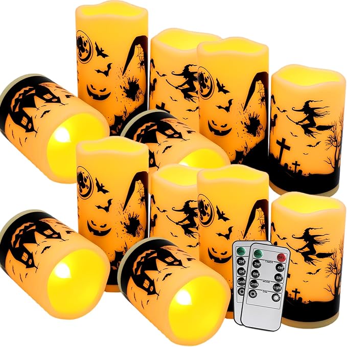 12-Pack Waterproof -Flameless Led Candles，Remote Control and Timer Functions ...