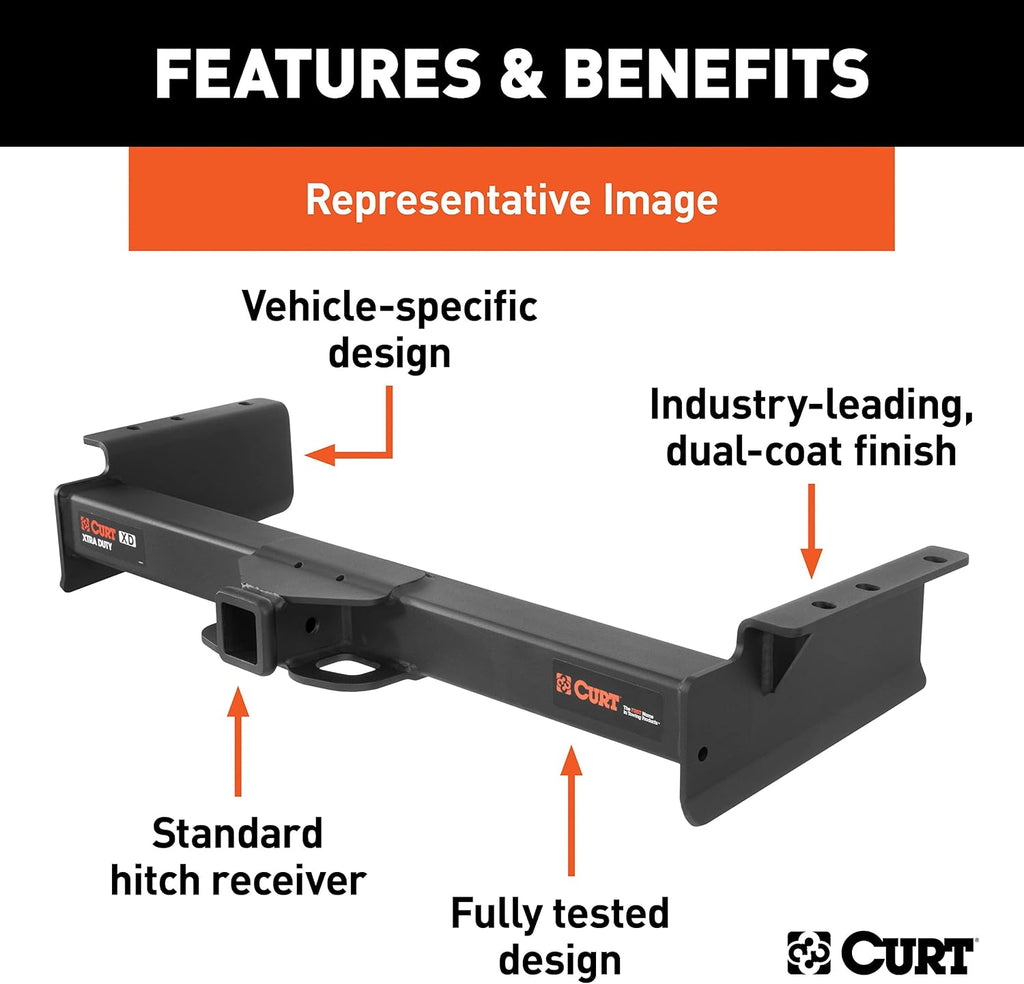 CURT 15302 Xtra Duty Trailer Hitch Receiver 2-Inch Receiver