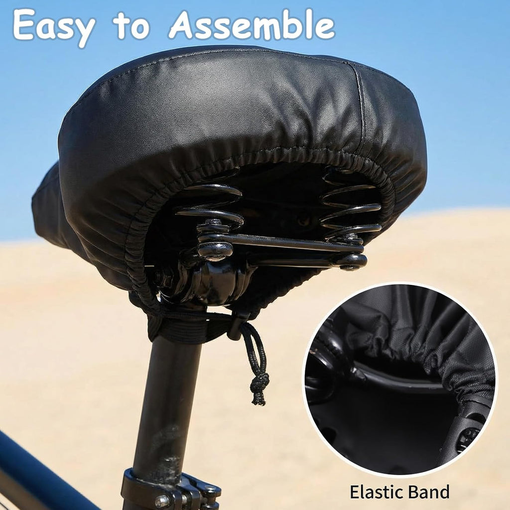 2 Pack Bike Seat Cover, Bicycle Saddle Cover | Heavy Duty Rain Covers for Indoor and Outdoor Cycling, Bicycle Seat Cover, Sun Dust Snow Protection