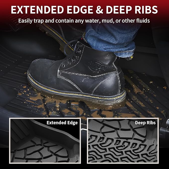 LASFIT Floor Mats Cargo Liner for Ford Bronco 4 Door 2025 2024 2023 2022 2021 - Image 3