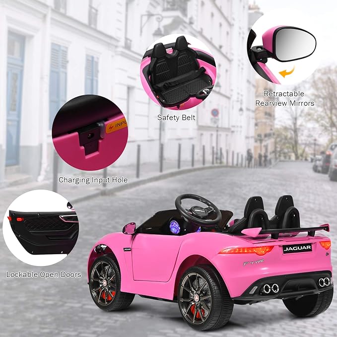 Costzon Ride on Car, 12V Licensed Jaguar F-Type SVR Battery Powered Kids' - Image 3