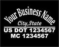Custom US DOT Trucking Decal Stickers Tow Truck, 18 Wheeler, Van MC Number by AlderaGraphics