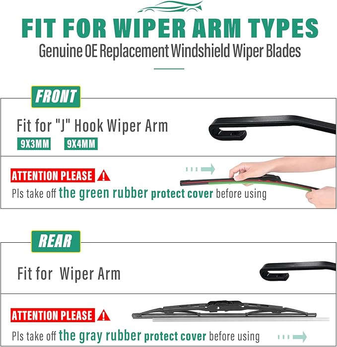 24" 18" 12" Windshield Wiper Blades Replacement - Image 8