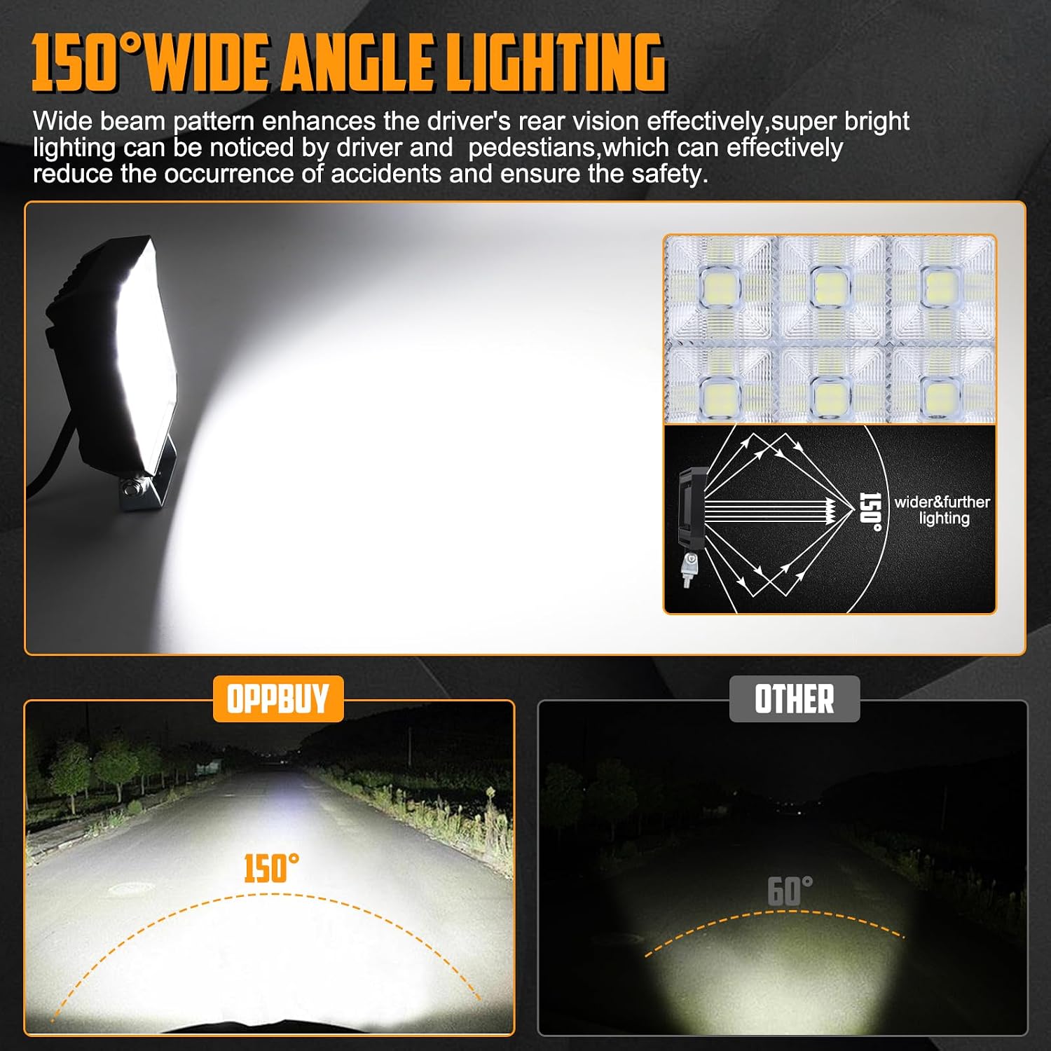 OPPBUY1 Pack Backup Light for Ranger,20W Bright White Reverse Lights Rear LED Light Kit,Plug &Play LED Driving Work Light Waterproof Cargo Flood Light for 2018-2024 Polaris Ranger 1000 XP/Crew