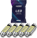 569 578 211-2 212-2 LED Dome Light Bulbs 360 Lumens Super Bright 2835 15-EX Chipsets Used For Dome Interior Map Lights, Xenon White, Pack of 5
