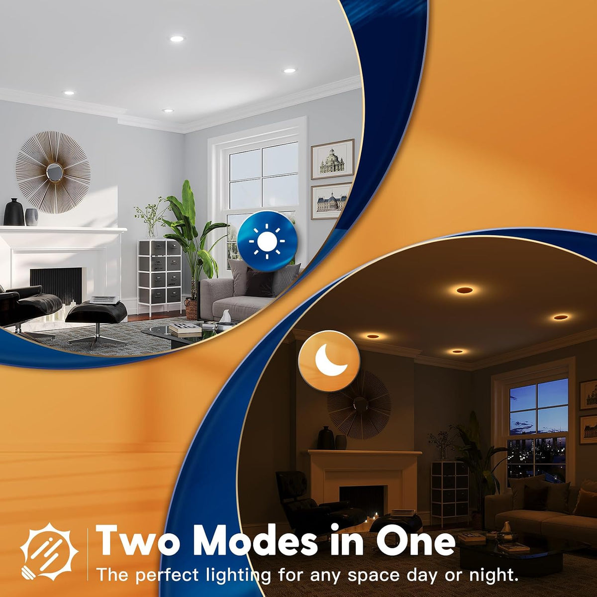 freelicht 4 pack 5/6 inch 5cct led recessed shown in use