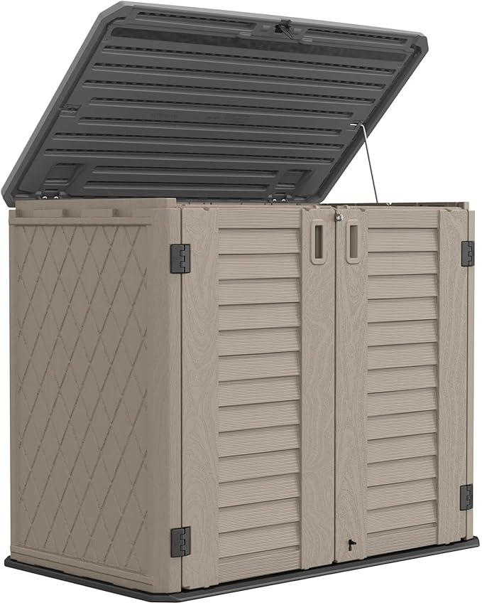 HOMSPARK Outdoor Storage shed, 26 Cu.ft Outdoor Storage Box Waterproof - Image 7