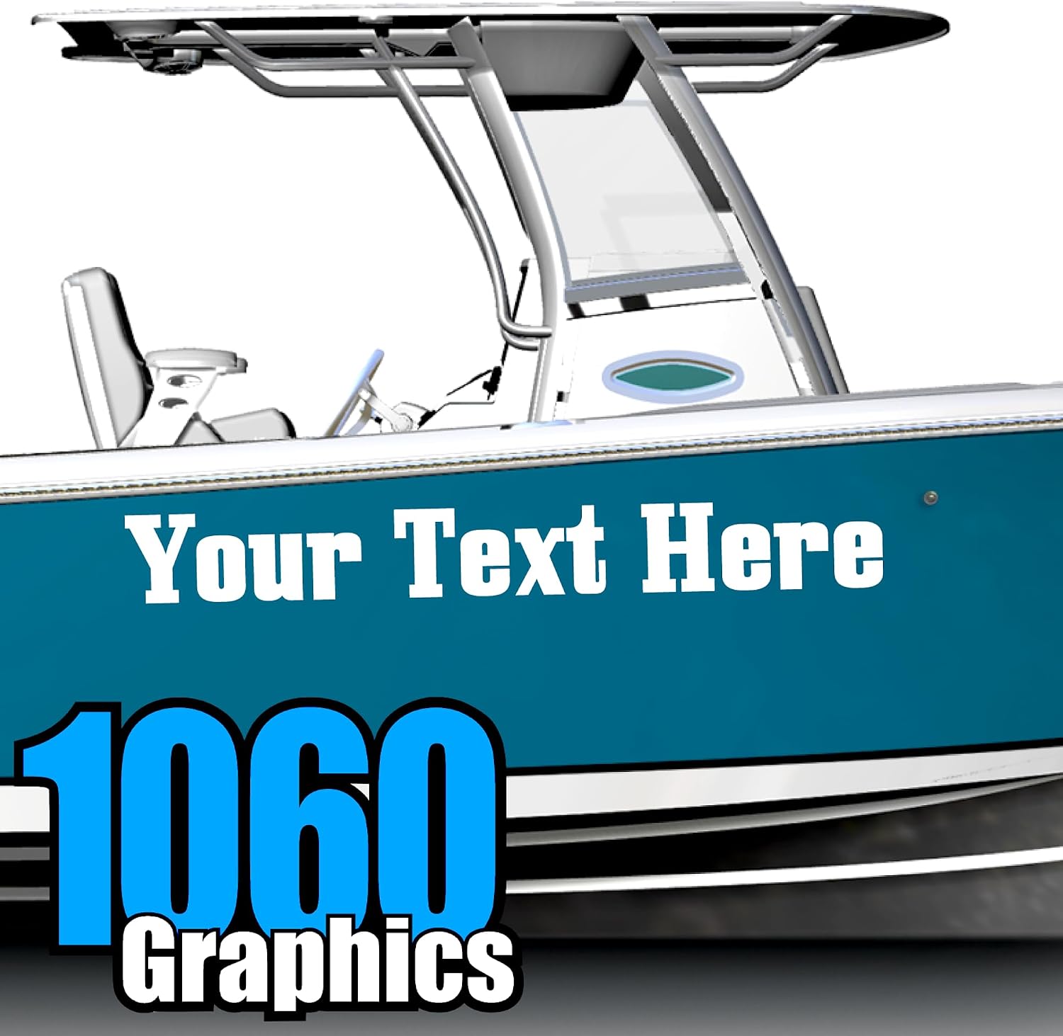 Custom Vinyl Boat Numbers & Letters (Two Decals)